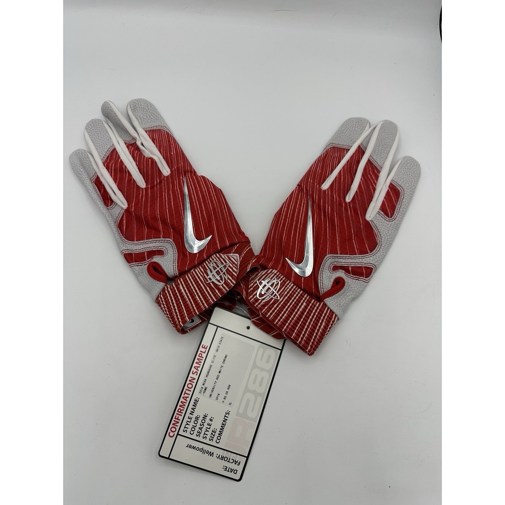 Nike Ohio State Huarache Elite Batting Gloves XL NCAA Sample 2018 Buckeyes